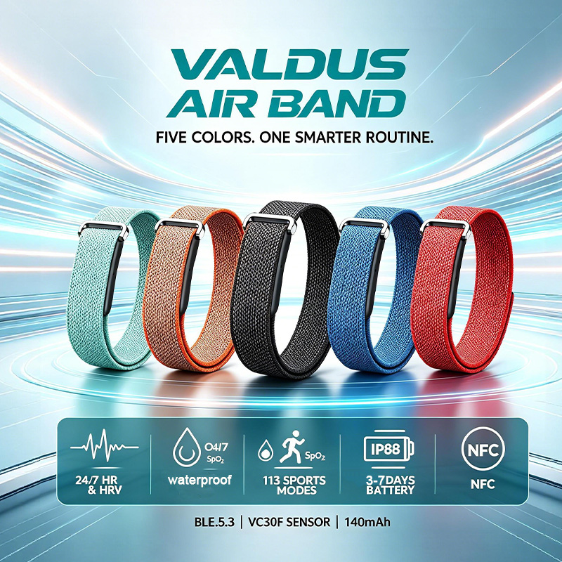 Smartwatch Square Watches For Men - Bracelet intelligent VALDUS Air Band pour