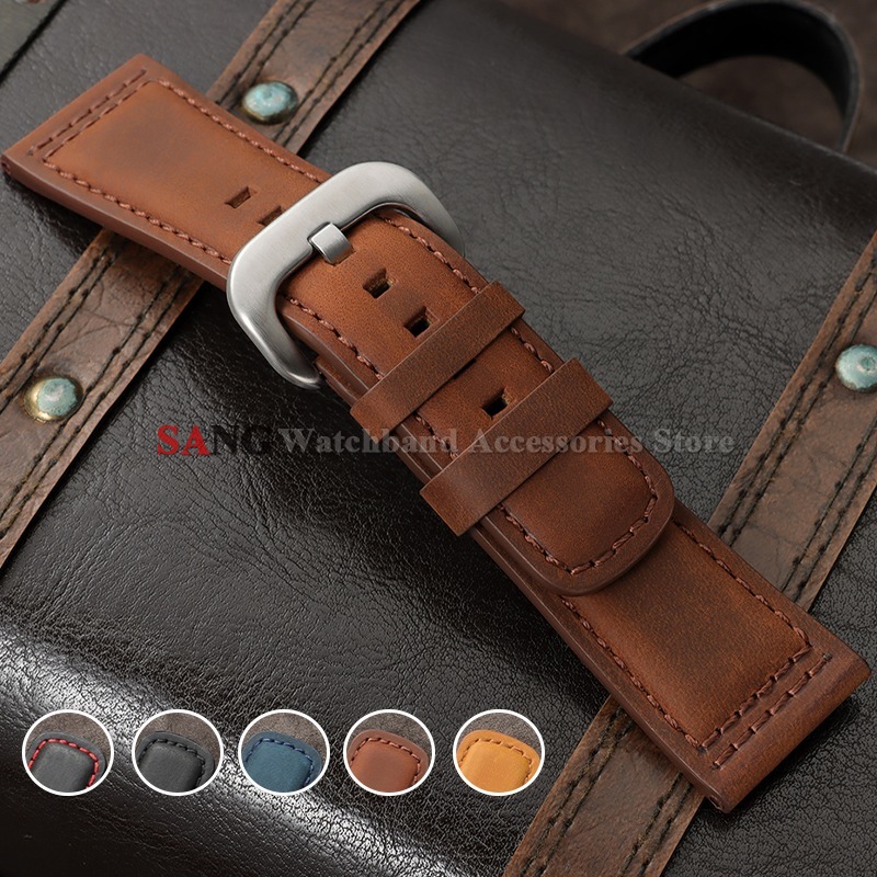 Bracelet de montre en cuir vin - Smartwatch Vintage Watches For Men avis et prix