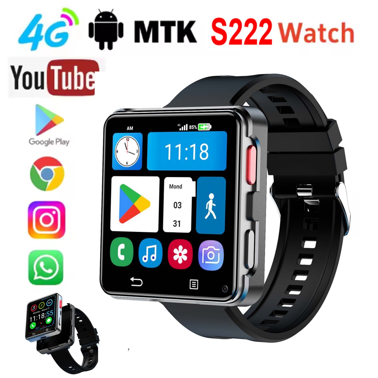 Montre connectée S222 4G avec  - Smartwatch Watches Smart avis et prix