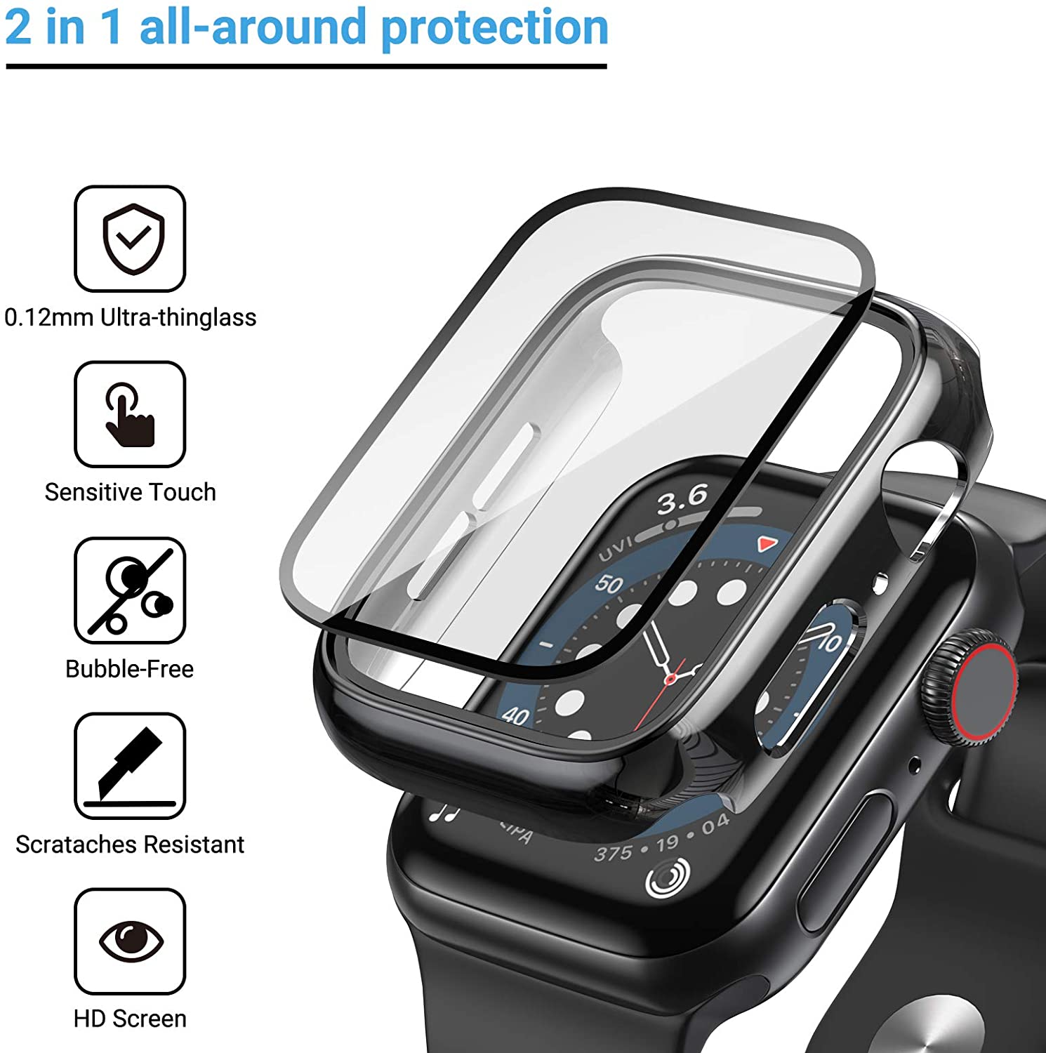 Verre + couvercle pour boîtier - Iwatch Smartwatch Series 7 avis et prix