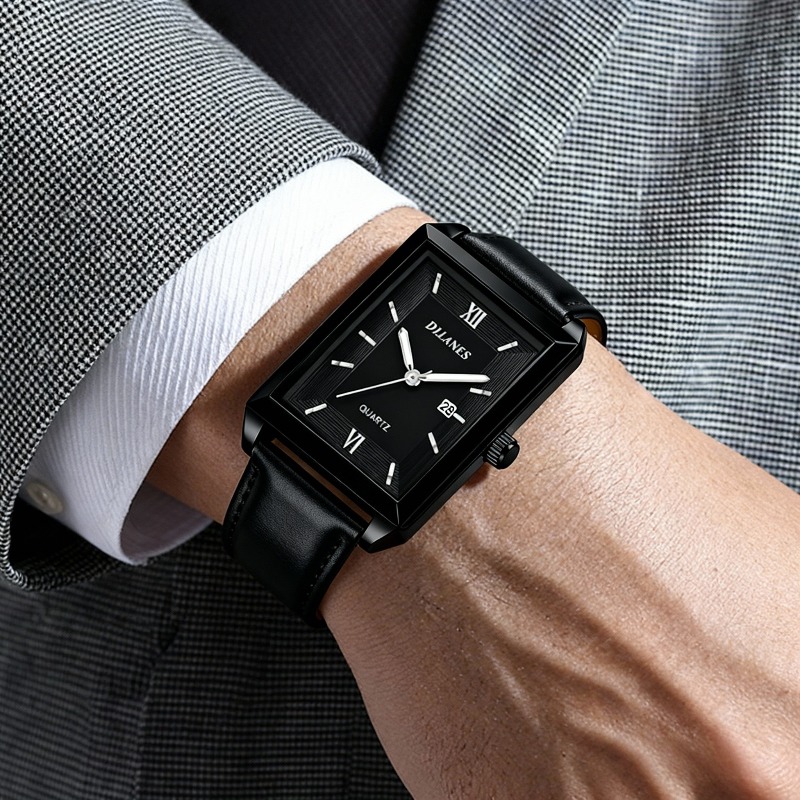 Montres pour hommes en cuir dé - Smartwatch Square Watches For Men avis et prix