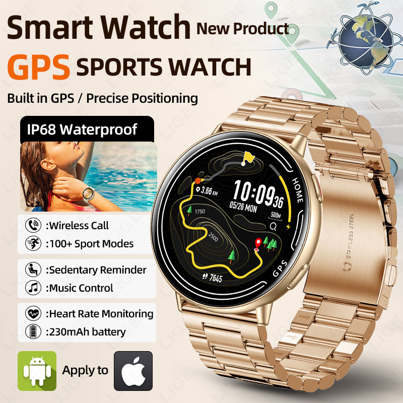 LIGE GPS montre intelligente s - Smartwatch Watches For Women With Gps avis et prix