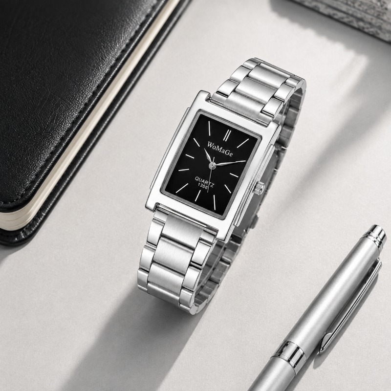 Montre de luxe en acier inoxyd - Smartwatch Square Watches For Men avis et prix